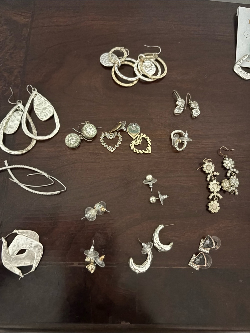 Mixed Silver-Tone Earrings Collection - Assorted Styles